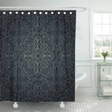 Golden Vintage Line in Eastern Ornamental Lace Tracery Ornate Shower Curtain Waterproof Polyester Fabric 60 x 72 Inches Set 2024 - buy cheap