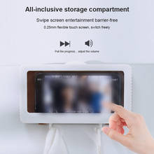 Wall Mounted Tablet Or Phone Holder Waterproof Case Box All Covered Mobile Phone Shelves Self-Adhesive Shower Accessories 2024 - buy cheap