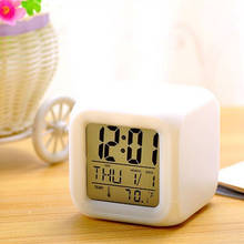 Relógio de alarme digital led multifuncional, despertador de mesa brilhante, dispositivo para casa, quarto, crianças, 1 peça 2024 - compre barato
