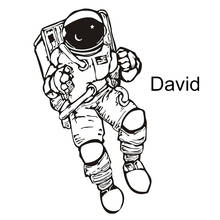 New Personalized name Outer Space Astronaut Vinyl Wall Decal Art Home Decoration Wall Sticker Mural Decor 2024 - buy cheap