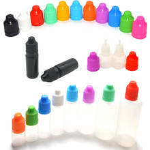 100pcs Empty Refillable PE Vial 3/5/10/15/20/30/50/60/100/120ml Eye Dropper Liquid Bottle Childproof Cap 2024 - buy cheap
