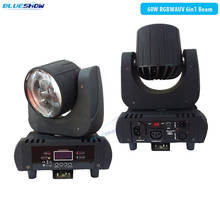 60W Beam moving head light RGBWAUV 6in1 stage lighting Party Disco DJ Light effect Mini Beam Light 60w LED DMX Light 2024 - buy cheap