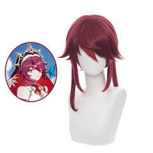 Rosaria Game Genshin Impact Cosplay Red Short Straight Heat Resistant Hair Halloween Party + Free Wig Cap 2024 - buy cheap