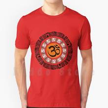 T Shirt Print For Men Cotton New Cool Tee India Spiritual Trance Goa Om 2024 - buy cheap