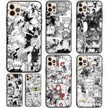 Capa para iphone 7 8 plus se 2020 xr x xs max 12 13 mini 11 pro capa macia coque meu herói academia manga colagem bnha 2024 - compre barato