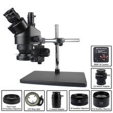 Microscopio estéreo Trinocular 7X-45X 3.5X-90X, lente objetivo auxiliar, microscopio de cámara Digital para soldadura, WF20X 0.5X 2.0X 2024 - compra barato