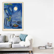 Citon Marc Chagall《Saint Jean Cap Ferrat,1952》Canvas Oil Painting Artwork Poster Picture Wall Background Decor Home Decoration 2024 - buy cheap