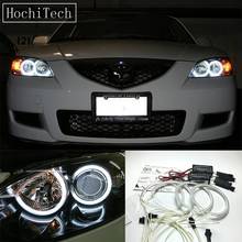 Hochitech-anéis de carro para mazda 3 modelos 2002 a 07, luz dia ultra brilhante, drl, ccfl, olhos de anjo, globo, luz branca quente, estilo 2024 - compre barato