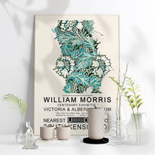 Постер с изображением Уильяма Морриса, Виктории и Альберта, в скандинавском стиле, с изображением синих и зеленых цветов, домашний декор 2024 - купить недорого