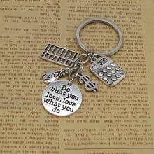 Handmade DIY creative keychain "Do what you want, love what you do" keychain, computer abacus money bag keychain 2024 - buy cheap