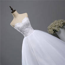ZJ9066 2020 white wedding dress elegant Princess Sweetheart pearl Ball Gown Wedding Dress plus size wedding dresses ivory 2024 - buy cheap