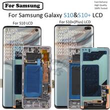 AMOLED For Samsung Galaxy S10 LCD Display with Touch Screen Digitizer s10 G973F/DS G973F G973 s10 Plus G975 G975F G975F/DS LCD 2024 - buy cheap