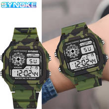 SYNOKE Kids Digital Watches Sports Camouflage Military Multi Function 7 Colorful Luminous Waterproof Children Digital Watches 2024 - buy cheap