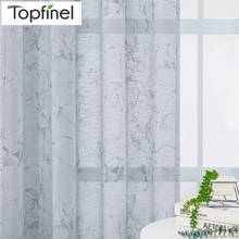 Topfinel Sheer Curtain with Lily Floral For Living Room Bedroom Kitchen Luxury Flowers Tulle Window Treatment Drapes Home Decor 2024 - buy cheap