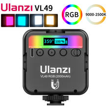 Ulanzi VL49 RGB LED Video Light 2500K-9000K Magnetic Mini Fill Light Extend with 3 Cold Shoe 2000mAh Type-c Port For DSLR Camera 2024 - buy cheap