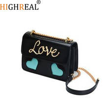 Women Fashionable Shoulder Bags New Female Messenger Bag Handbag Chain LOVE Printing Crossbody Bag Valentines Day New Year Gift 2024 - buy cheap