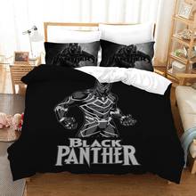 Conjunto de cama de filme de pantera preto 3d, roupa de cama tamanho king/queen/queen crianças conjunto com dois tamanhos 2024 - compre barato