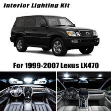 Lámpara LED Canbus blanca y azul hielo para coche, Kit de bombilla de paquete de interiores para Lexus LX470, 1999-2007, Luz de techo para puerta de maletero, 15 Uds. 2024 - compra barato