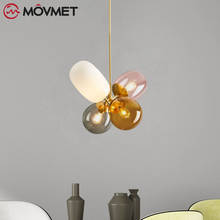 Lámpara colgante de bola de cristal, luminaria moderna para Loft, cocina, comedor y sala de estar 2024 - compra barato