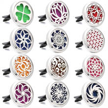 Aromatherapy Jewelry 30mm Flower Stainless Steel Car Air Freshener Perfume Essential Oil Diffuser Locket Random Send 1pcs Pad 2024 - buy cheap