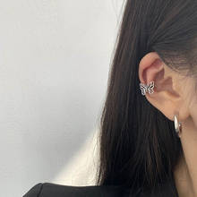 Women's New Fashion Vintage Metal Hollow Butterfly Ear Clips Girls Elegant Cute No Piercing Fake Cartilage Earrings Jewelry 2024 - buy cheap