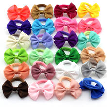 Pick 10 Girls sparkling Elastic Hairbands Baby Polyester Small Hairbows Rubber Bands hair rope Girls hair ring bow hair circle 2024 - buy cheap