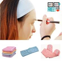 1PC Adjustable Makeup Hairband Women Headband Solid Color Wide Hairband Salon Facial Spa Fabric Headband Shower Bath Towel Tools 2024 - buy cheap