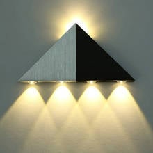 5w RGB Led Wall Lamp Up and Down Two Sides Triangle Background Wall Stair Light  Bedroom Stage Effect Light Corridor Aisle Wall 2024 - buy cheap