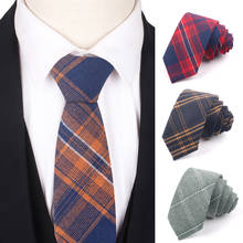 Gravata xadrez casual com laços, moda feminina e masculina, fina de algodão, gravata de noivo, gravata de pescoço para festa de casamento, gravata masculina 2024 - compre barato
