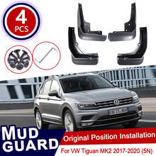 4pcs Set For Volkswagen VW Tiguan 5N 2017~2020 MK2 Car Mud Flaps Front Rear Mudguard Splash Guards Fender Mudflaps 2018 2019 2024 - buy cheap