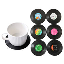 1PCS Retro Vinyl Drink Coasters Table Cup Mat Home Decor CD Record Coffee Drink Cup Placemat Party Tableware Decor Cup Mat 2024 - buy cheap
