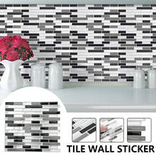 1pc Self Adhesive Mosaic Tile Wall Decal Sticker DIY Kitchen Bathroom Home Decor Vinyl 2024 - buy cheap