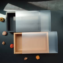 Коричневая черная Подарочная коробка из крафт-бумаги с прозрачным ПВХ окном для печенья, конфет, коробок для торта, Рождественская упаковка для детского душа 2024 - купить недорого