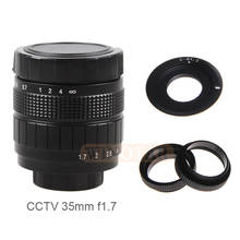 FUJIAN 35mm F1.7 CCTV TV Movie lens+C Mount+Macro ring for Panasonic Micro 4/3 m4/3 GF5 GF6 GX1 GX8 GX7 G85 G7 GH5s GH4 GH2 GH3 2024 - buy cheap