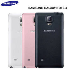 Официальный стеклянный корпус Samsung задняя крышка батарейного отсека запасная часть бесплатный инструмент для Galaxy Note 4 N9100 N9108 2024 - купить недорого