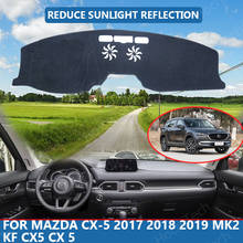 Анти-скольжения Анти-УФ коврик приборной панели крышки Панель Dashmat защиты ковровых покрытий для Mazda CX-5 2017 2018 2019 MK2 KF CX5 CX 5 Аксессуары 2024 - купить недорого