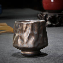 Ceramic Japanese Tea Cup Creative Coffee Cup Travel Tea Cup Office Tea Set Handmade Kiln Retro Coarse Pottery Kung Fu Master Cup 2024 - buy cheap