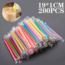 200Pcs Mixed Colorful Plastic Thick Straws Drink Pearl Tea Milkshake Jumbo Drinking Straws for Party Event Festival Supplies 2024 - buy cheap