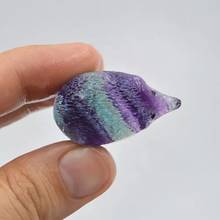 MOKAGY Natural Fluorite Quartz Stone Crystal Animal Hedgehog for Gift 1pc 2024 - buy cheap