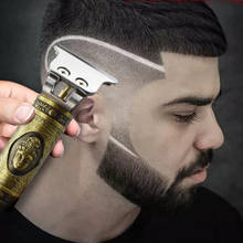 Close-cutting Digital Hair Trimmer Rechargeable Electric Hair Clipper barbershop Cordless 0mm t-blade baldheaded men 2024 - buy cheap