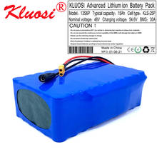 Kluosi 13s6p 48v 15ah 1200w 48v bateria 54.6v li-ion bateria com 30a bms para motor elétrico scooter veículo ebike bicicleta 2024 - compre barato