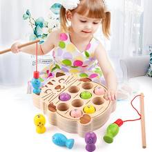 Brinquedos educativos de madeira do presente 1-2-3 do brinquedo das crianças do jogo de tabuleiro magnético da pesca dos gatos da fingir para meninos e meninas 2024 - compre barato
