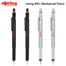 Rotring lápis mecânico 800/0.5mm, lápis de metal preto/prata multifuncional, capacitor stylus, 1 peça 2024 - compre barato