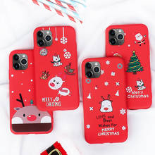Рождественский чехол для iPhone X XR XS Max 6 6s 7 8 Plus милый Санта Клаус дерево Лось Мягкий ТПУ чехол подарки для iPhone 11 Pro Max 2024 - купить недорого