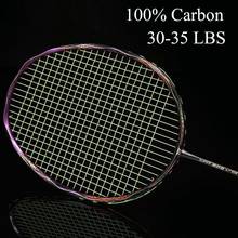 Badminton Racket Sports Carbon Badminton Racquet +  string 26 LBS + grip  mega brand Have Logo Racket 2024 - buy cheap