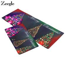 Zeegle Christmas Carpets and Rugs for Living Room Anti Slip Hallway Floor Rug Absorbent Kitchen Carpet Flannel Bedside Rug Mat 2024 - buy cheap