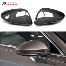 For Audi A6 A7 A8 S6 S7 Rear View Mirror Cover Carbon Fiber Replacement Style Exterior Side Caps With  Lane Assist 2019-UP 2024 - buy cheap