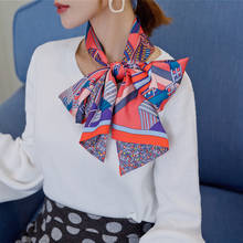 2019 Brand New Design Double-deck Twill Belt Chain Women Scarf Neckerchief Silk Scarves For Ladies Head Scarf Handkerchief 2024 - buy cheap