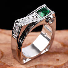 Anillos geométricos de diseño único para mujer, anillo de dedo de cristal de Color plateado Irregular, regalos de pareja, joyería de fiesta Punk 2024 - compra barato