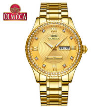 OLMECA Fashion mens watches Calendar luminous Luxury diamond Watch men gift casual dress Male Quartz Wristwatches Date Clock 2024 - buy cheap